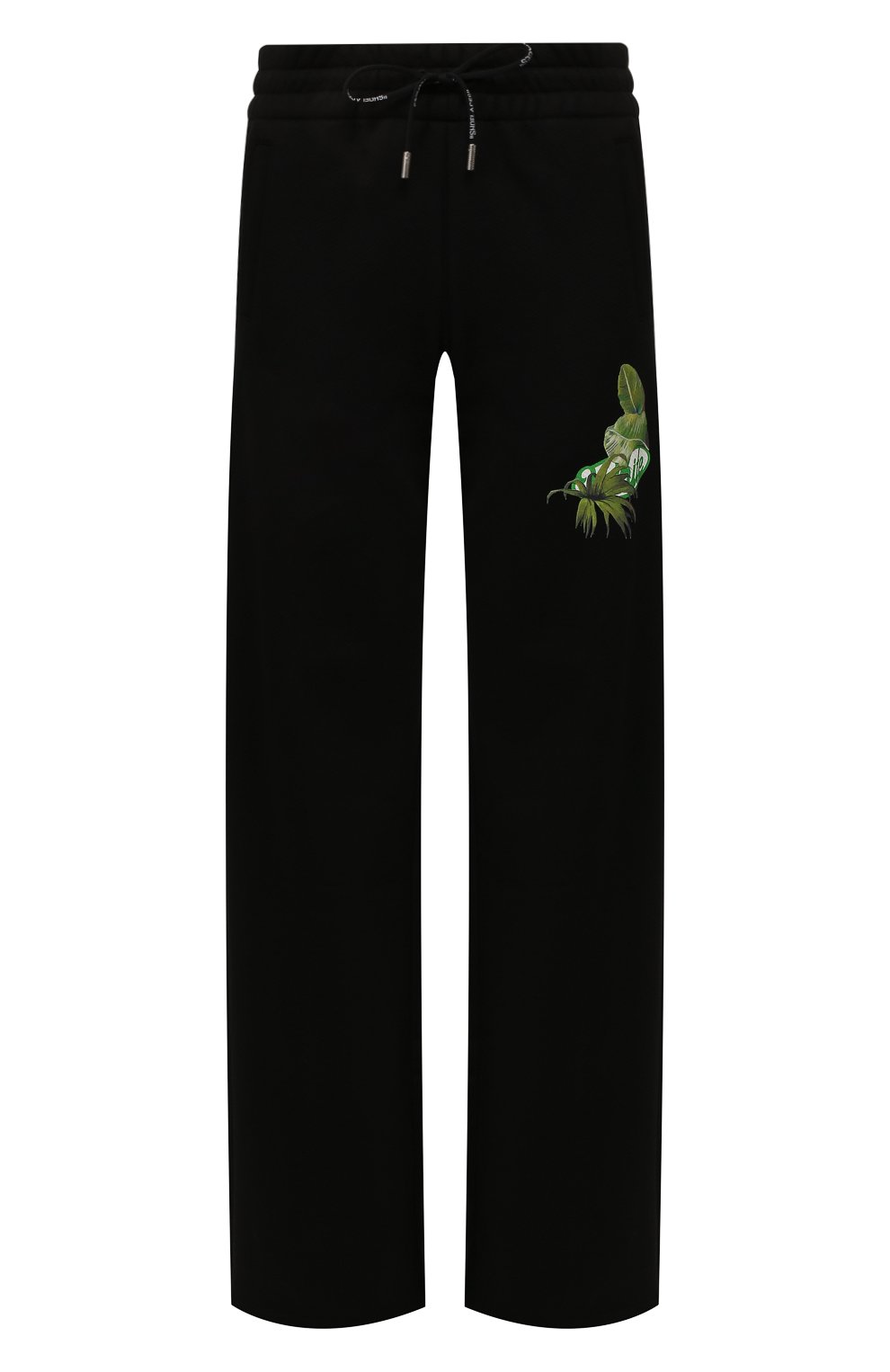 Хлопковые брюки OFF-WHITE черного цвета по цене 46750 руб., арт. 0WCH005F19F300501000, фото 1 Хлопковые брюки OFF-WHITE, арт. 0WCH005F19F300501000, фото 1