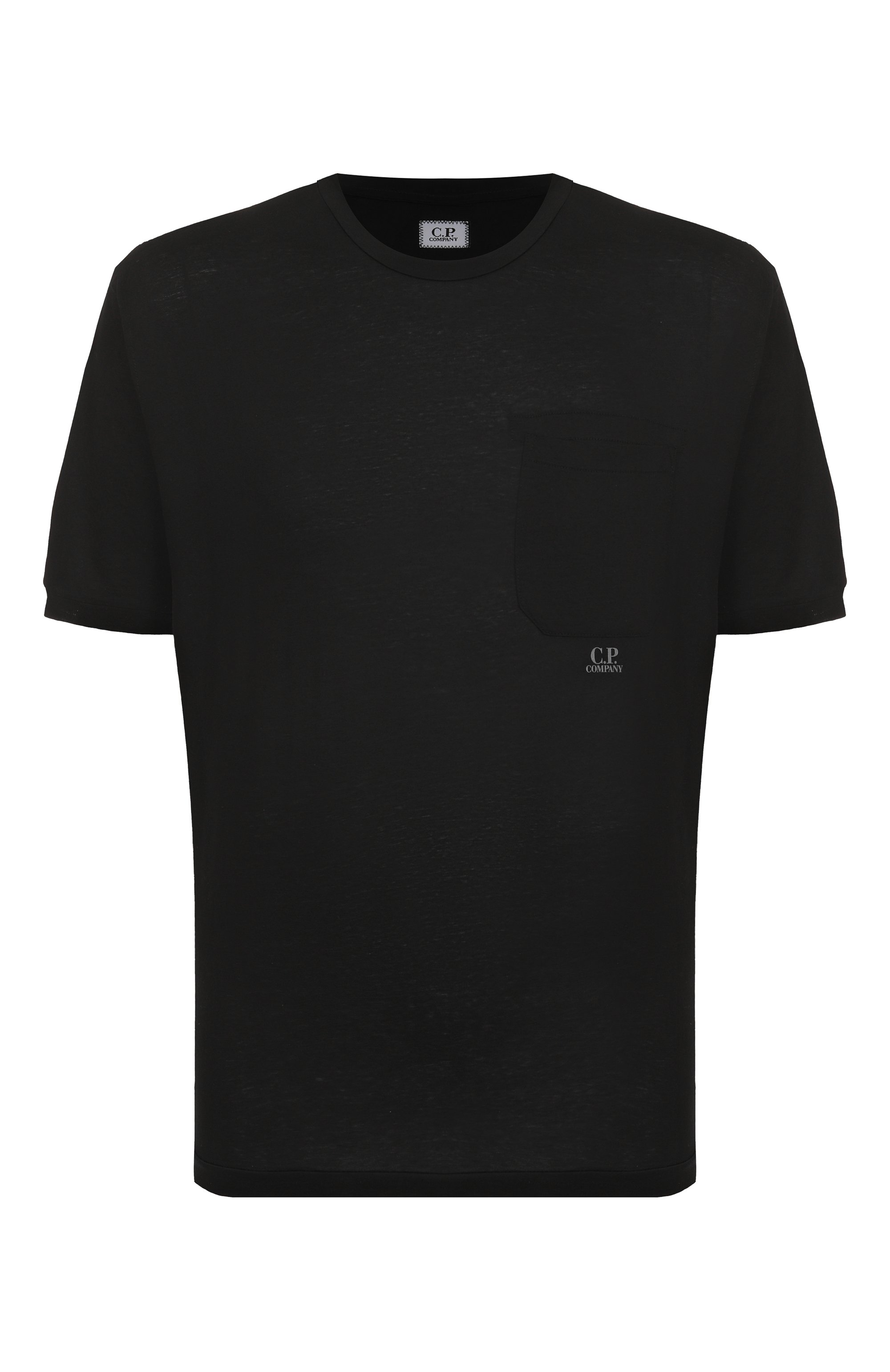 Хлопковая футболка C.P. COMPANY черного цвета по цене 19950 руб., арт. 18CMTS257A110302W, фото 1 Хлопковая футболка C.P. COMPANY, арт. 18CMTS257A110302W, фото 1