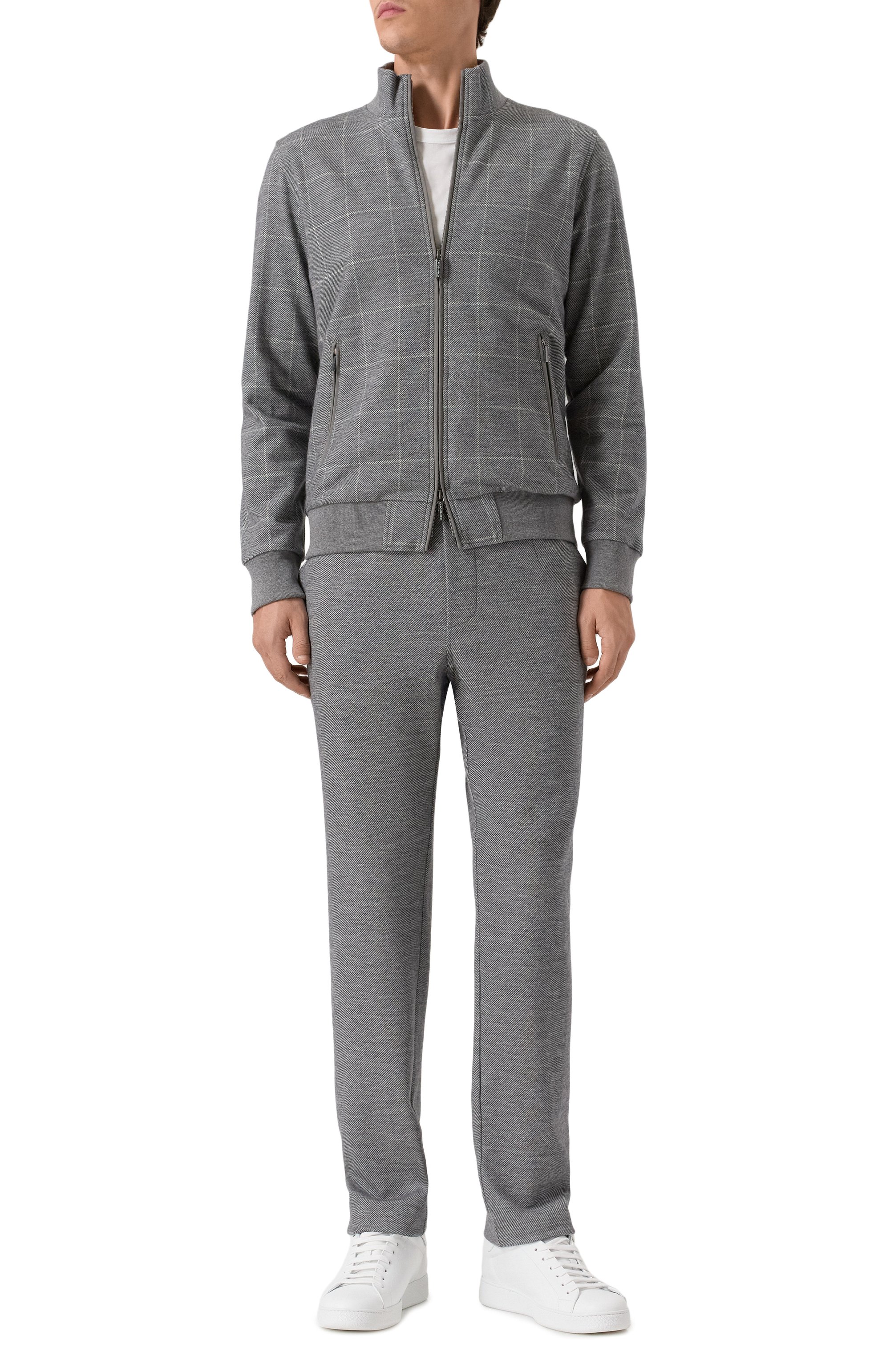 Брюки из шерсти и хлопка CAPOBIANCO серого цвета по цене 61400 руб., арт. 19M704.FU00., фото 2 Брюки из шерсти и хлопка CAPOBIANCO, арт. 19M704.FU00., фото 2