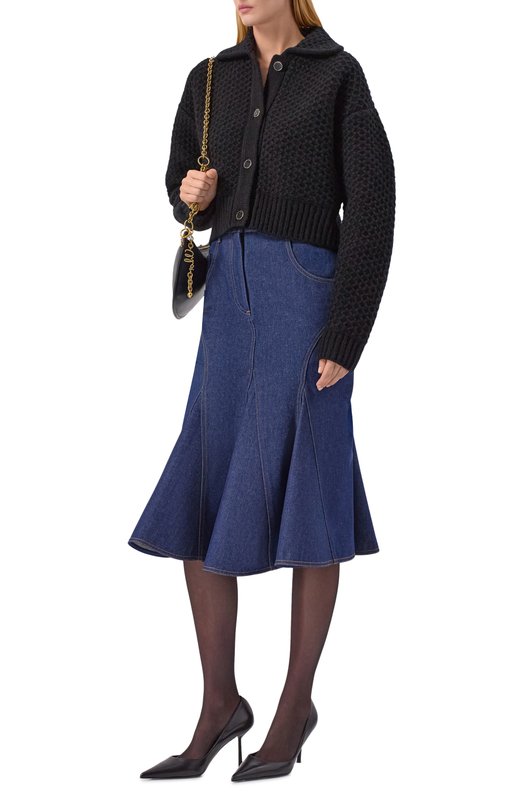 Шерстяной кардиган Nina Ricci 25AMCR010/ML0583 Чёрный  25AMCR010/ML0583 Фото 2