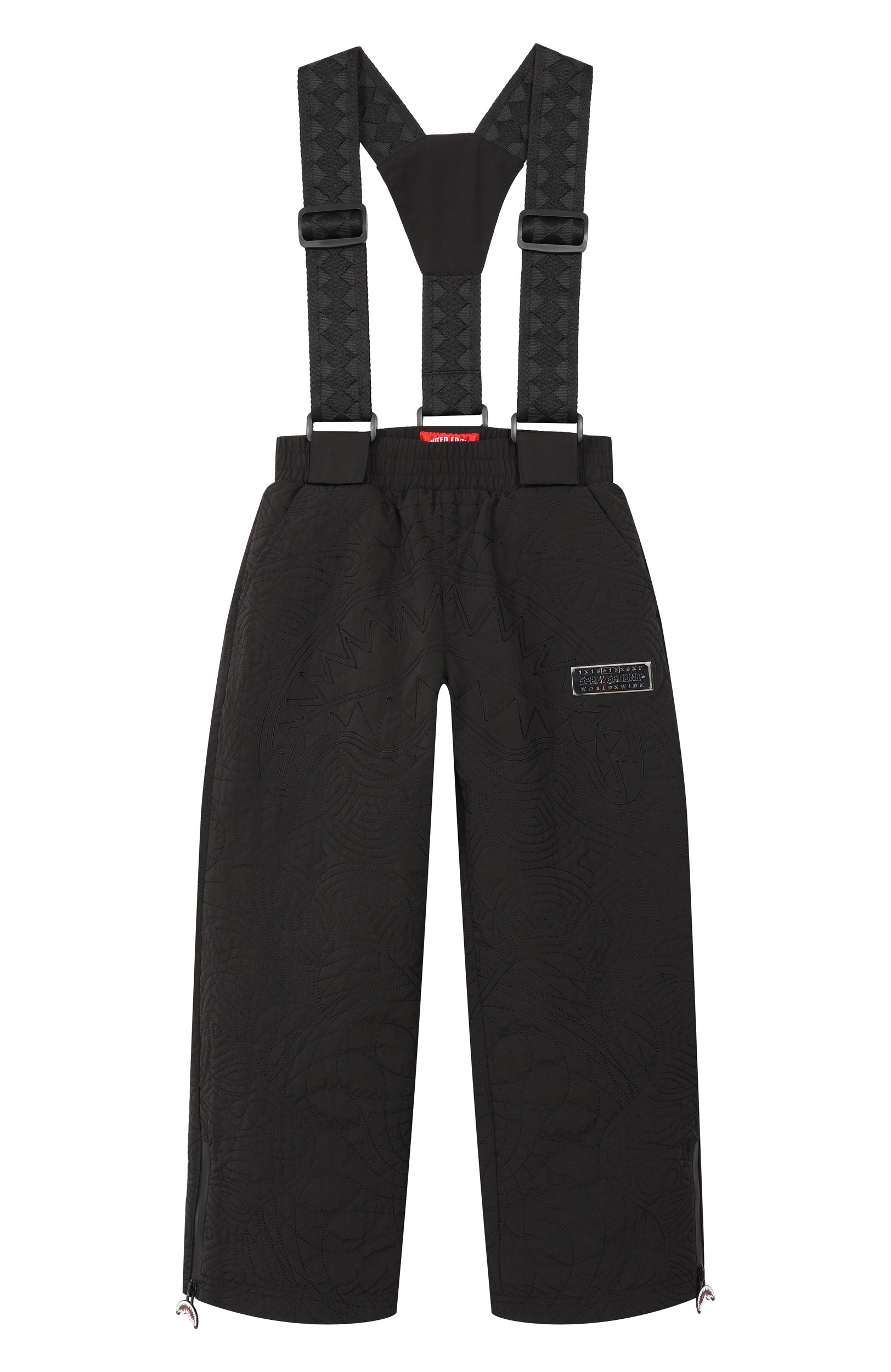 Утепленные брюки SPRAYGROUND черного цвета по цене 18950 руб., арт. SPY1542G/D0WNT0WN WALKING 0VER PANTS, фото 1 Утепленные брюки SPRAYGROUND, арт. SPY1542G/D0WNT0WN WALKING 0VER PANTS, фото 1