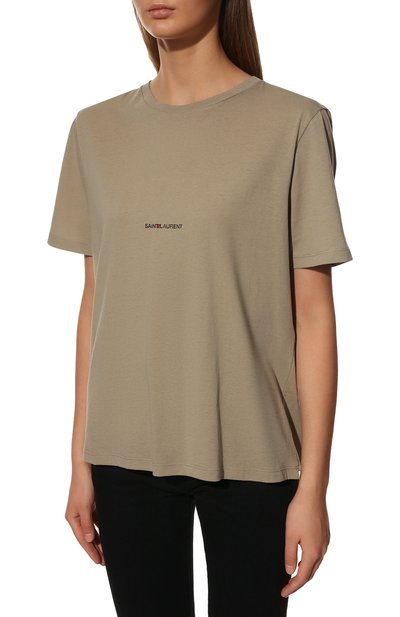 Хлопковая футболка SAINT LAURENT, арт. 647994/YBYL2, фото 3