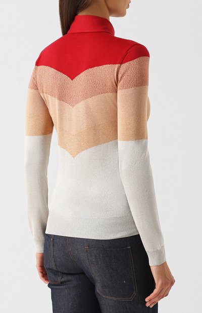 Поло из смеси шерсти и вискозы с принтом BOTTEGA VENETA, арт. 514012/VERR0, фото 4