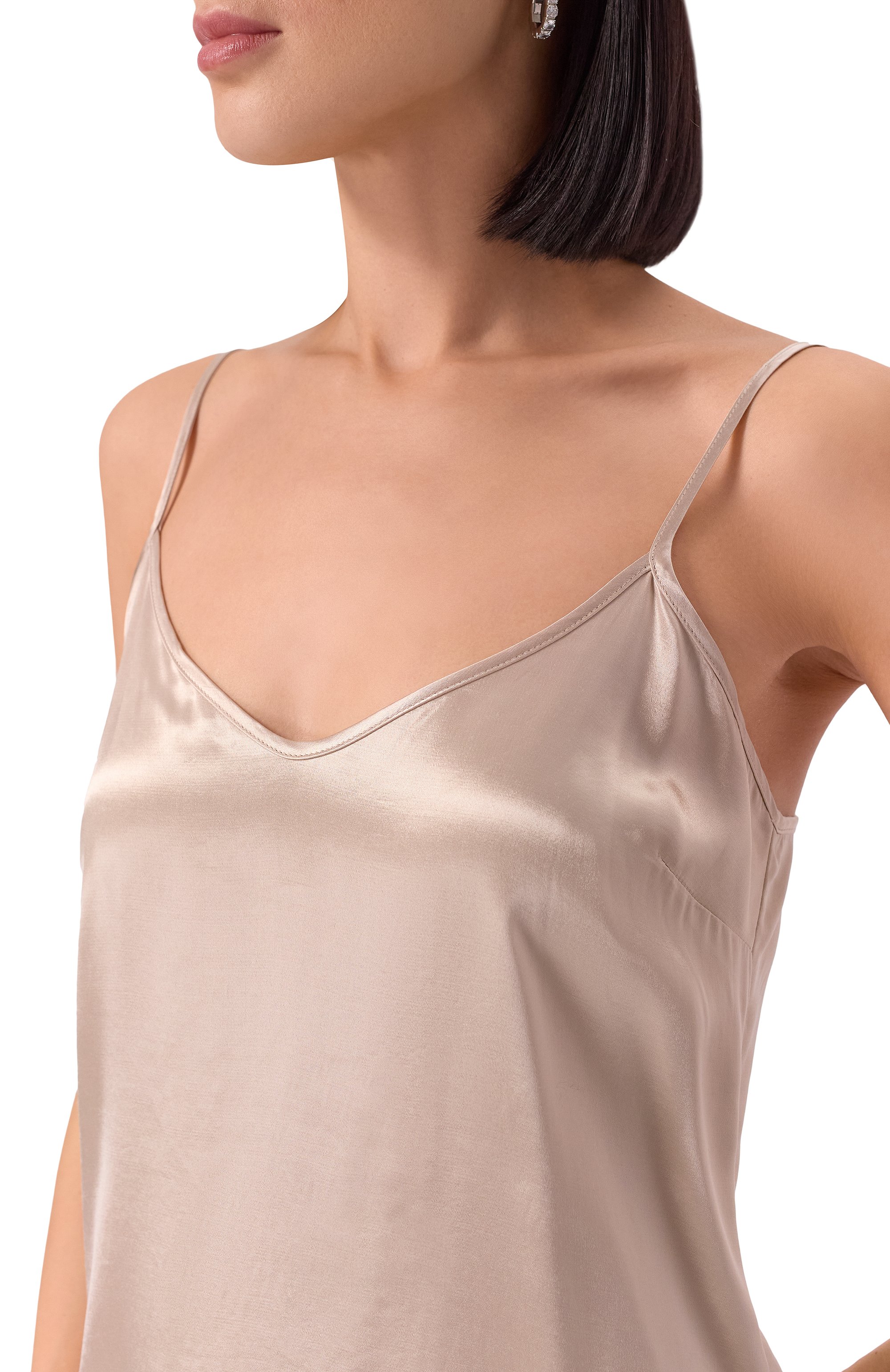 Атласный топ KITON, арт. D47455K0911E01, фото 5