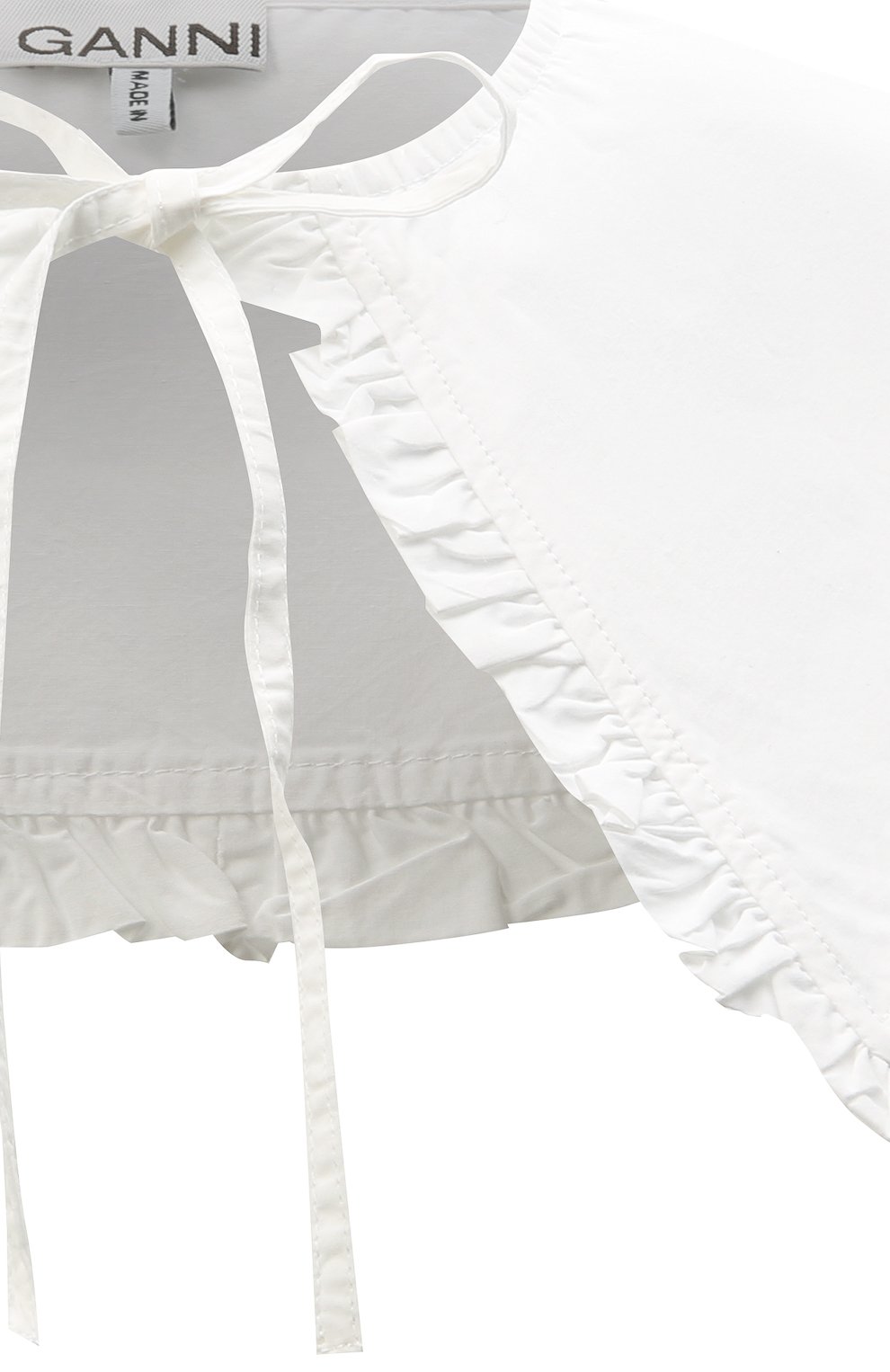 Хлопковый воротник GANNI белого цвета по цене 5185 руб., арт. A3188, фото 2 Хлопковый воротник GANNI, арт. A3188, фото 2