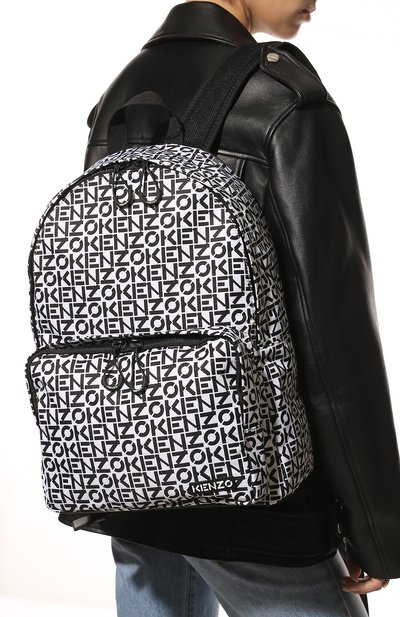 Рюкзак kenzo repeat KENZO черно-белого цвета по цене 24350 руб., арт. FB65SA213F36, фото 2 Рюкзак kenzo repeat KENZO, арт. FB65SA213F36, фото 2