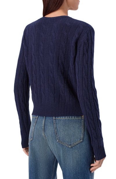 Кардиган из шерсти и кашемира SPORTY AND RICH, арт. CA00365302BL106, фото 4