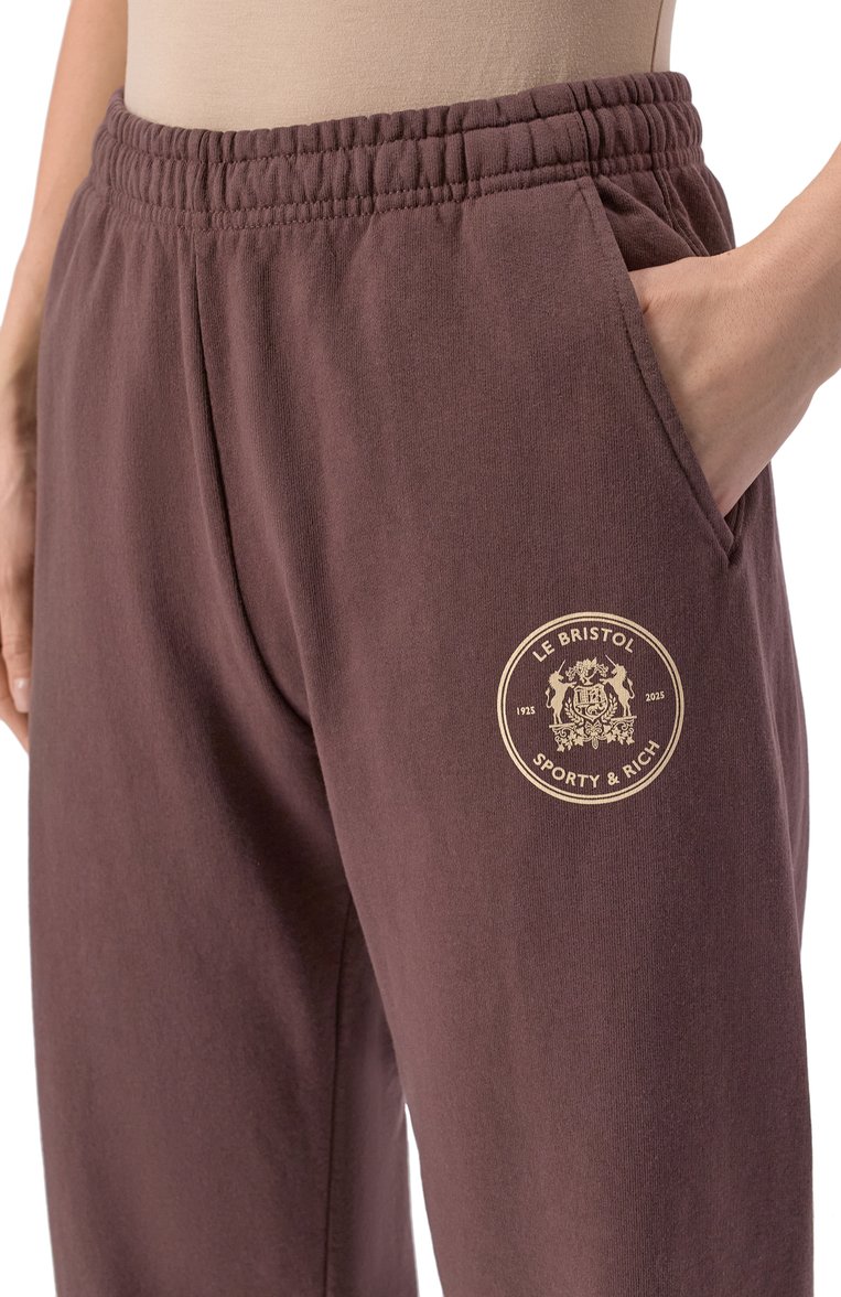 Хлопковые джоггеры sporty & rich x le bristol paris SPORTY AND RICH, арт. PA036517618BR03, фото 1