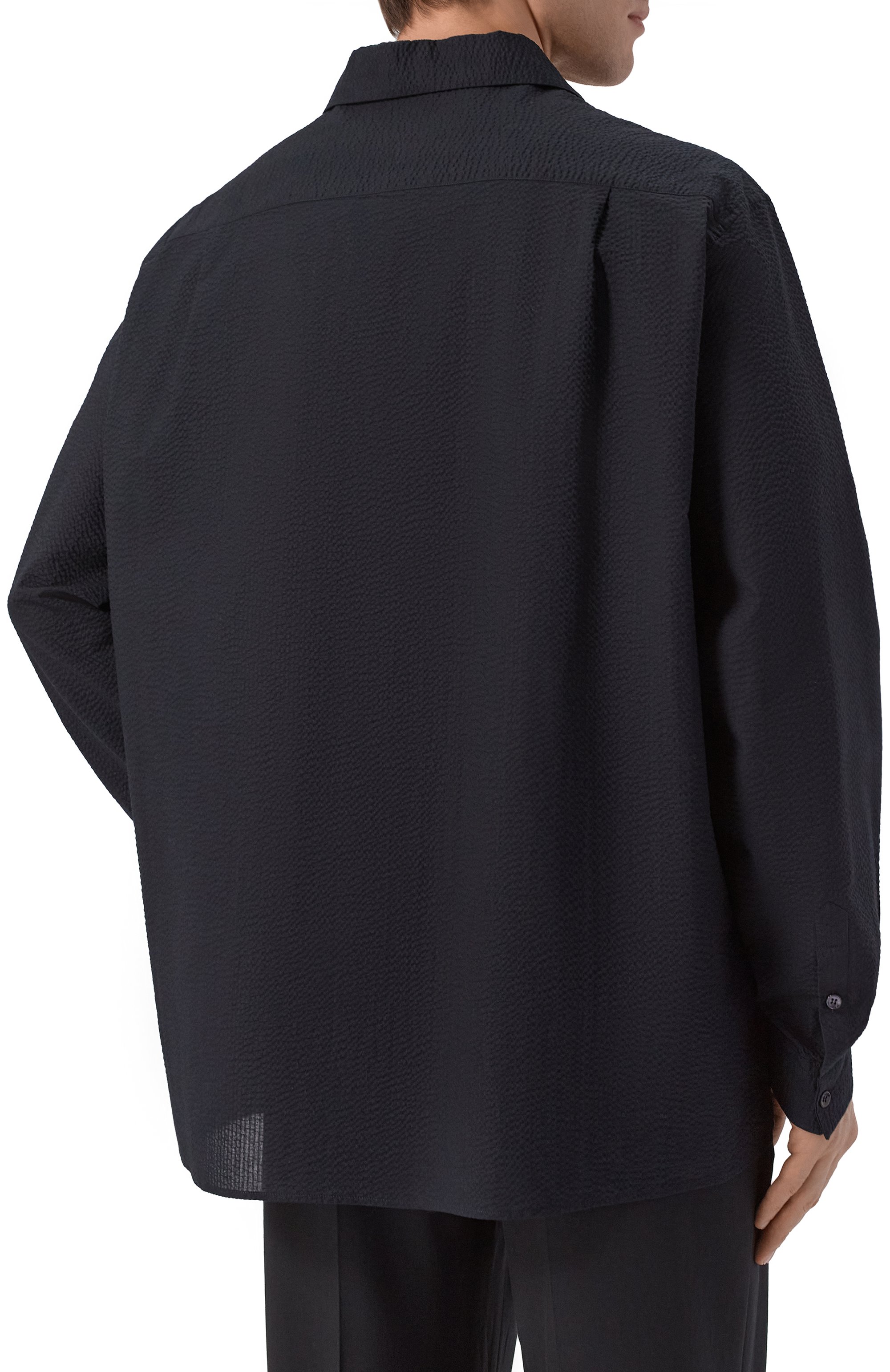 Хлопковая рубашка GIORGIO ARMANI черного цвета по цене 115000 руб., арт. GM003496/TE11186, фото 4 Хлопковая рубашка GIORGIO ARMANI, арт. GM003496/TE11186, фото 4