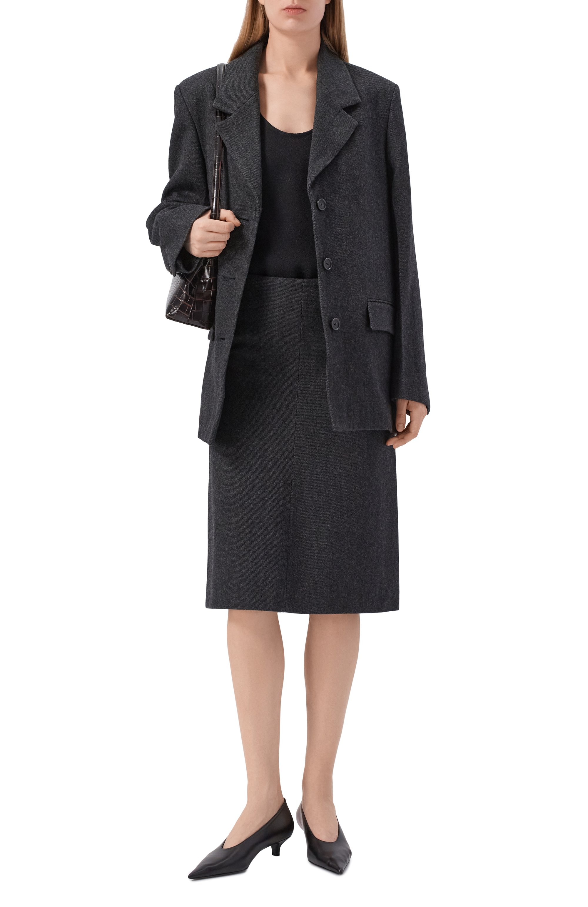 Шерстяная юбка TOTEME, арт. 261-WRB0379-FB0562, фото 2