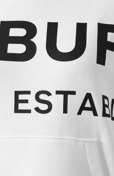 Хлопковое худи BURBERRY белого цвета по цене 78050 руб., арт. 8017166, фото 5 Хлопковое худи BURBERRY, арт. 8017166, фото 5