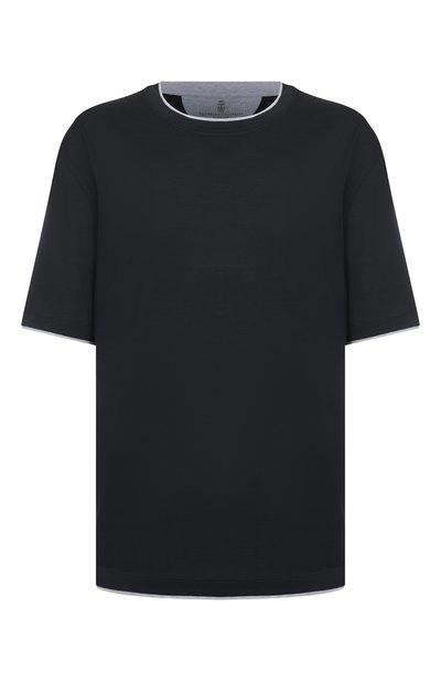 Мужская футболка из шелка и хлопка BRUNELLO CUCINELLI, арт. MH8367427W