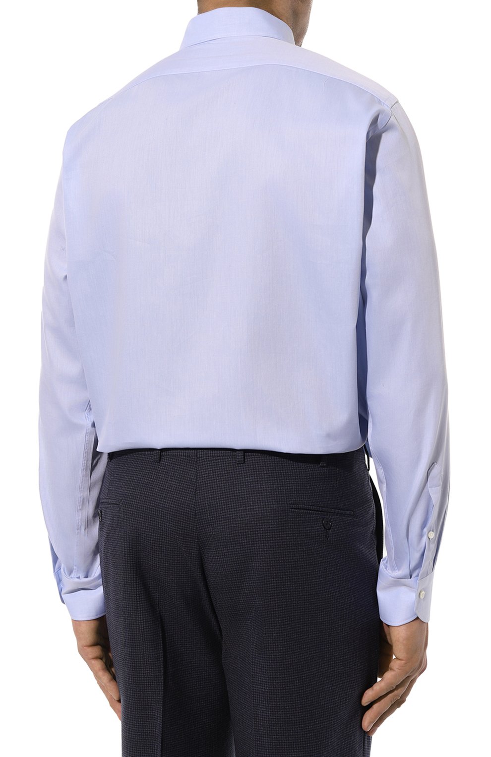 Хлопковая сорочка CANALI голубого цвета по цене 28450 руб., арт. 798/GA60135/31/46-50, фото 5 Хлопковая сорочка CANALI, арт. 798/GA60135/31/46-50, фото 5