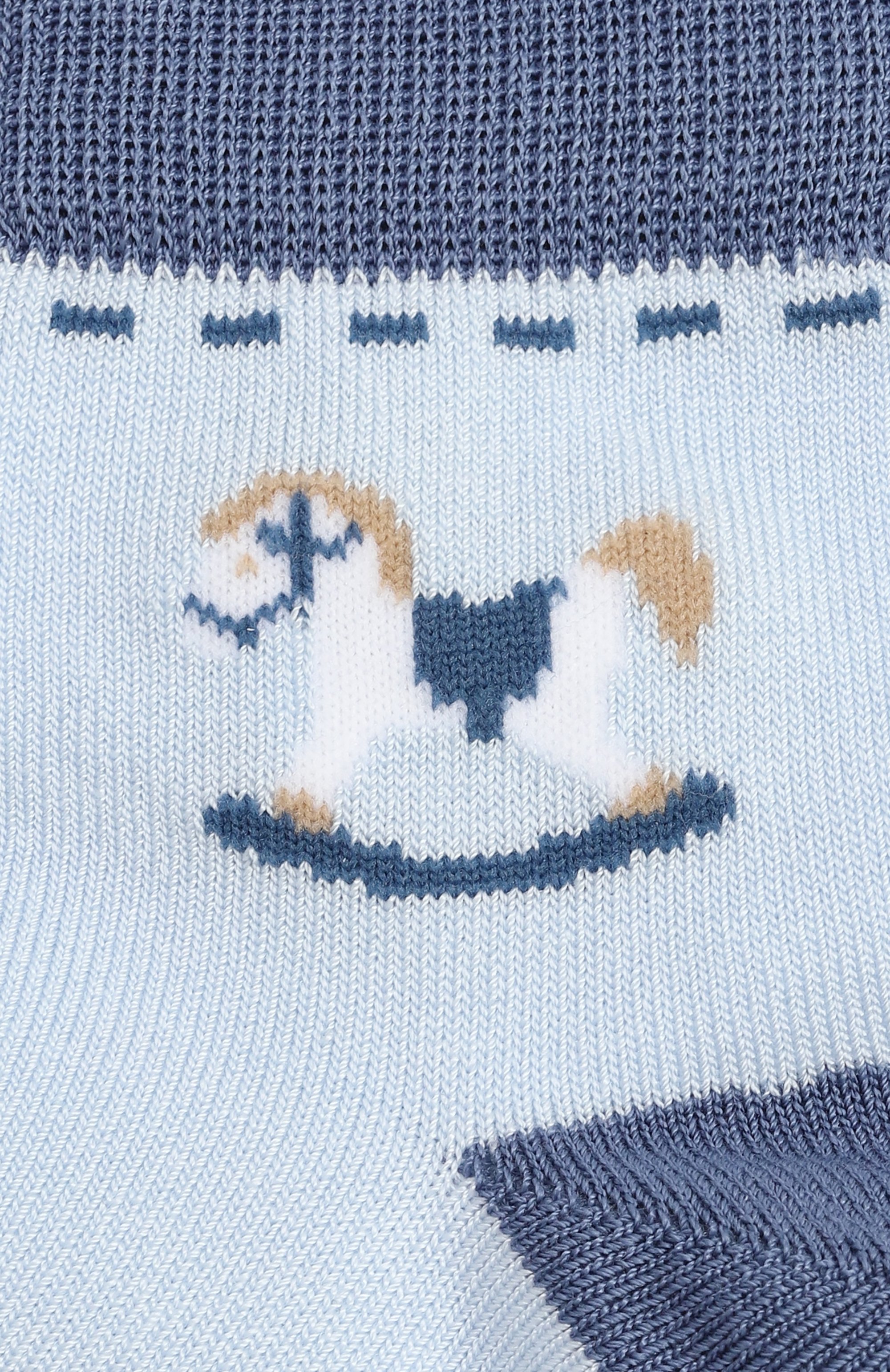 Хлопковые носки STORY LORIS голубого цвета по цене 2170 руб., арт. 8857/2, фото 2 Хлопковые носки STORY LORIS, арт. 8857/2, фото 2