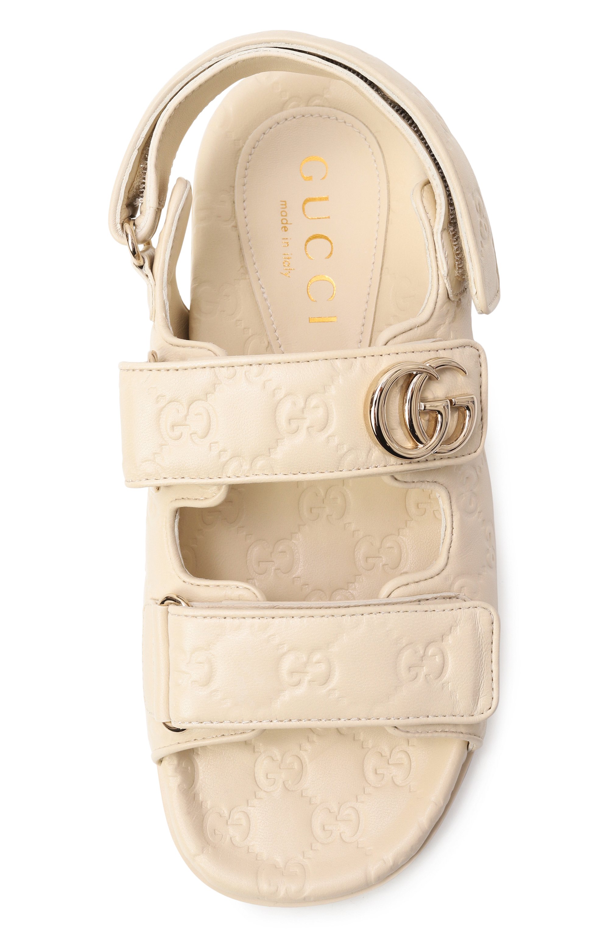 Кожаные сандалии GUCCI кремового цвета по цене 149500 руб., арт. 816625/AAEGP, фото 6 Кожаные сандалии GUCCI, арт. 816625/AAEGP, фото 6