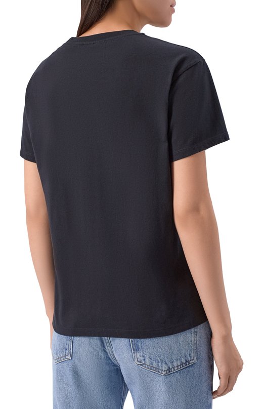 Хлопковая футболка MC2 Saint Barth EMI0002-03566I/EMILIE W Чёрный  EMI0002-03566I/EMILIE W Фото 4