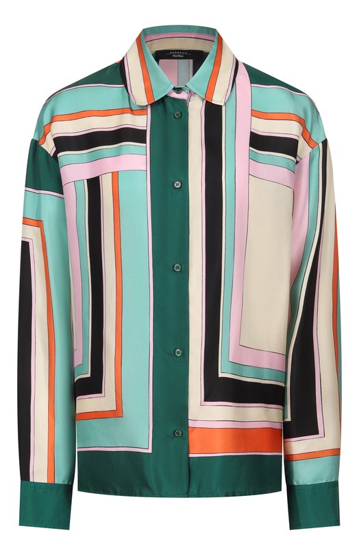 Шелковая рубашка Weekend Max Mara F0RMIA_001 Разноцветный F0RMIA_001