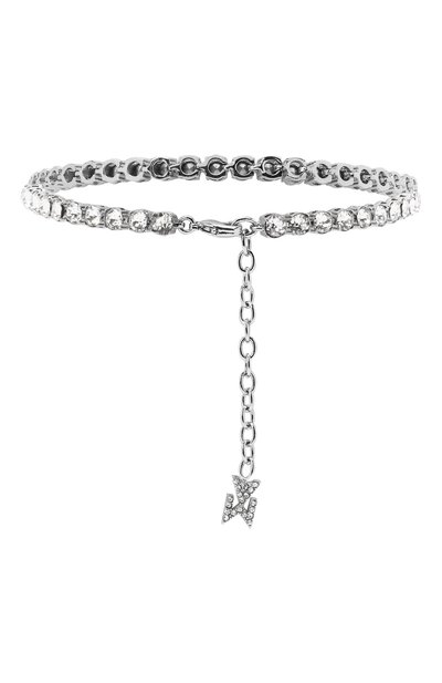 Анклет tennis AMINA MUADDI, арт. TENNIS ANKLET/CRYSTALS SILVER BASE/SWA, фото 3