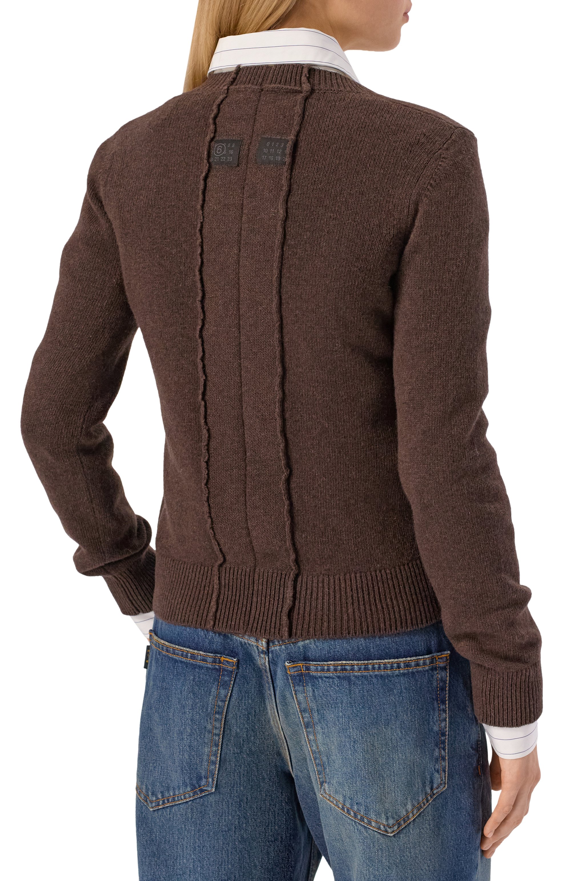 Шерстяной пуловер MM6, арт. S62HN0007/M13187, фото 4