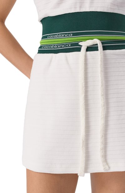 Хлопковая юбка CASABLANCA белого цвета по цене 51900 руб., арт. WS25-SK-144-01, фото 5 Хлопковая юбка CASABLANCA, арт. WS25-SK-144-01, фото 5