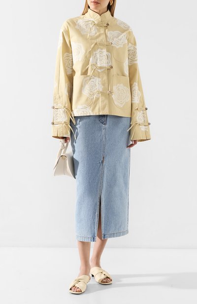 Хлопковый жакет ACNE STUDIOS кремового цвета по цене 57000 руб., арт. A90227, фото 2 Хлопковый жакет ACNE STUDIOS, арт. A90227, фото 2