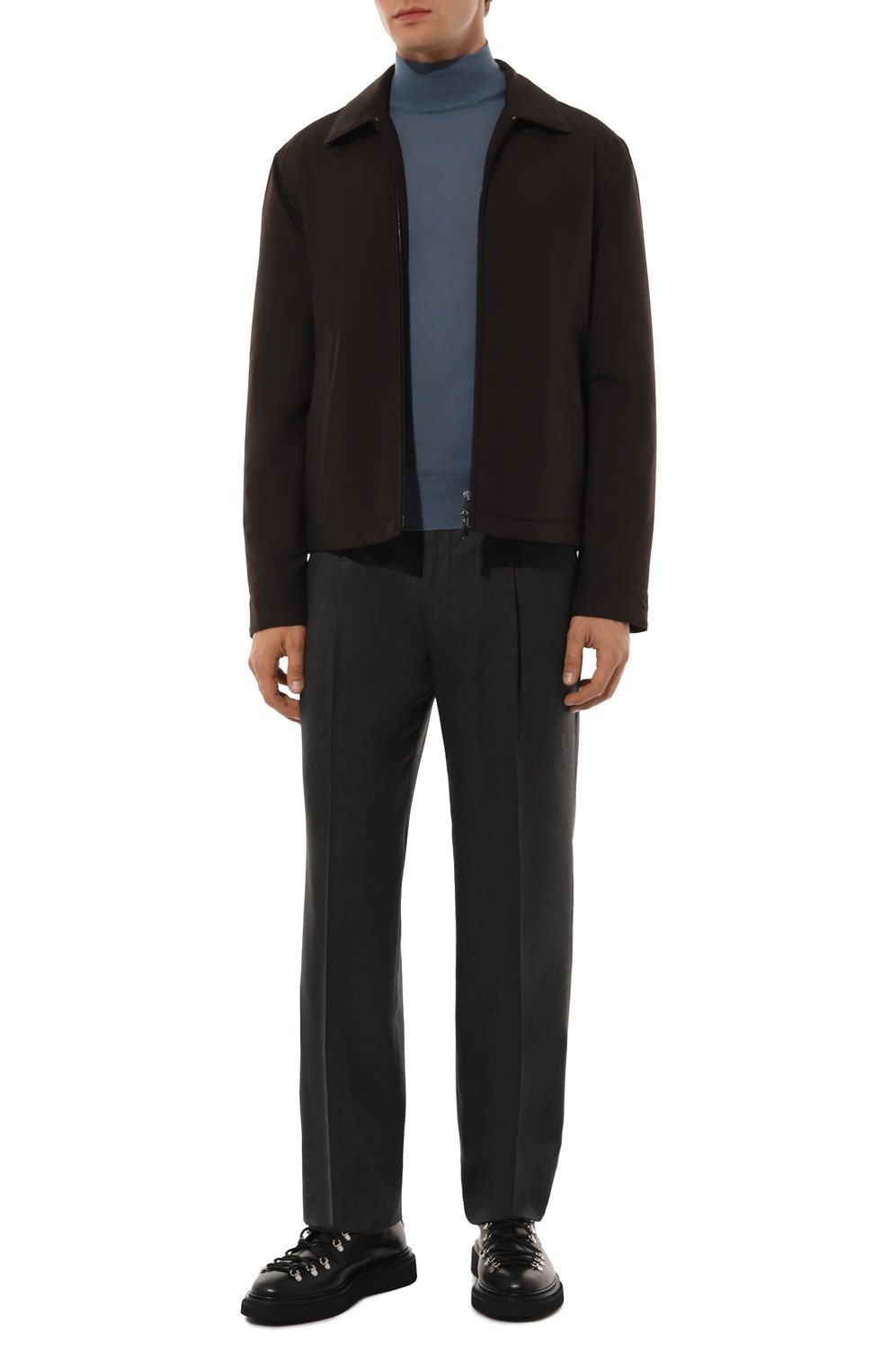 Кожаные хайкеры CAMERLENGO, арт. 16699/NER0+GRIGI0, фото 2