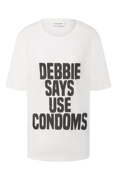 Хлопковая футболка SAINT LAURENT, арт. 582211/YBKJ2, фото 1