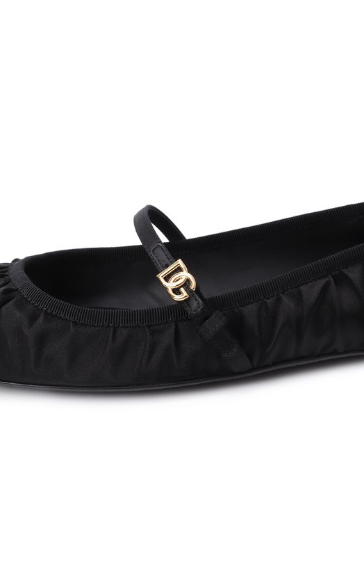 Текстильные балетки Vally Dolce & Gabbana CB0257/AD160 Чёрный  CB0257/AD160 Фото 7