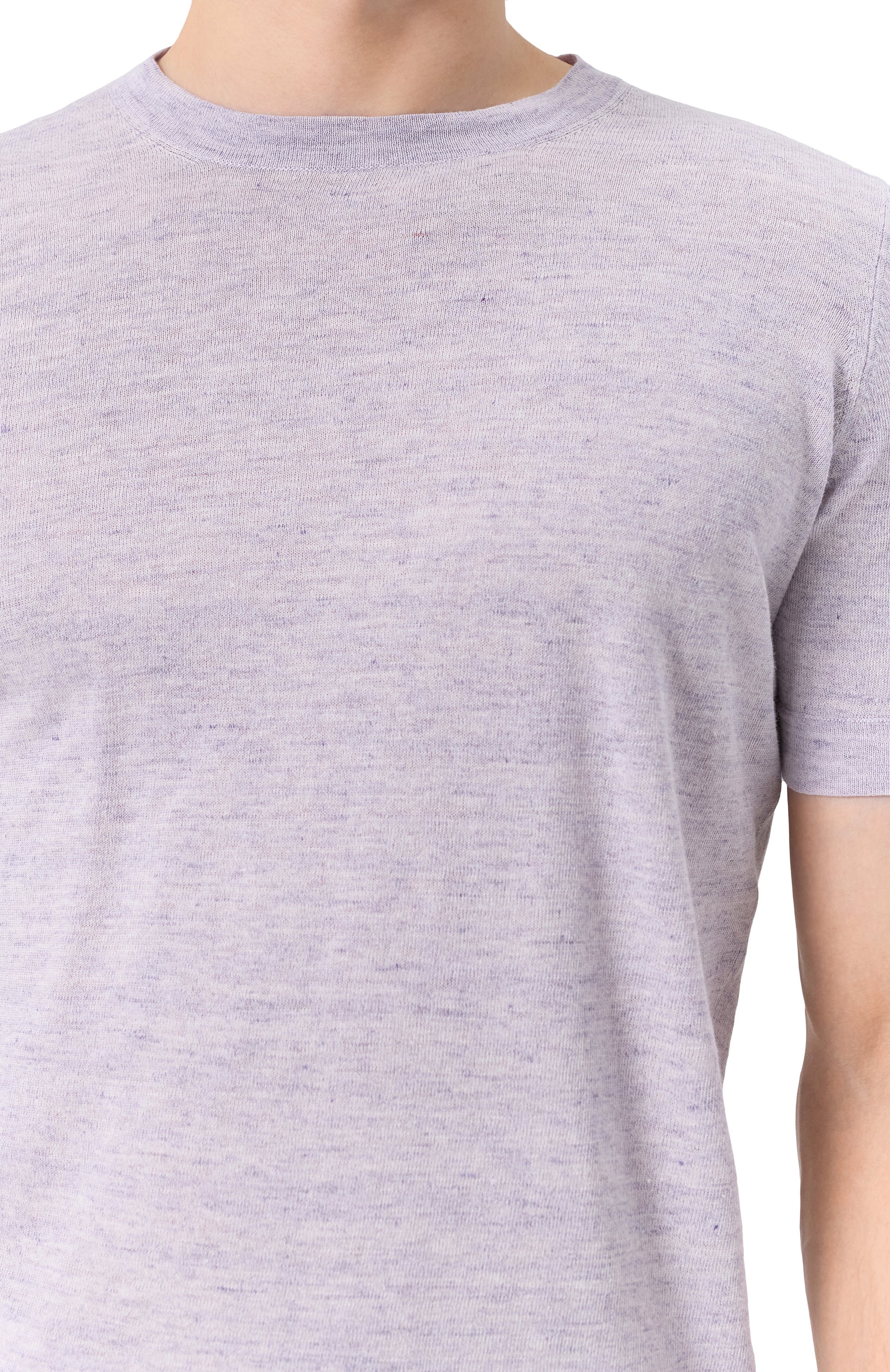 Футболка изо льна и хлопка BRUNELLO CUCINELLI сиреневого цвета по цене 99500 руб., арт. M2L00340, фото 5 Футболка изо льна и хлопка BRUNELLO CUCINELLI, арт. M2L00340, фото 5