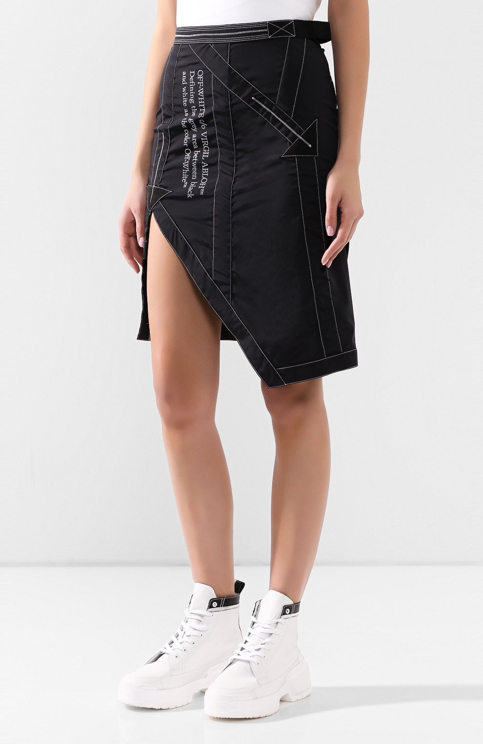 Юбка OFF-WHITE черного цвета по цене 45650 руб., арт. 0WCC088S20FAB0021001, фото 3 Юбка OFF-WHITE, арт. 0WCC088S20FAB0021001, фото 3