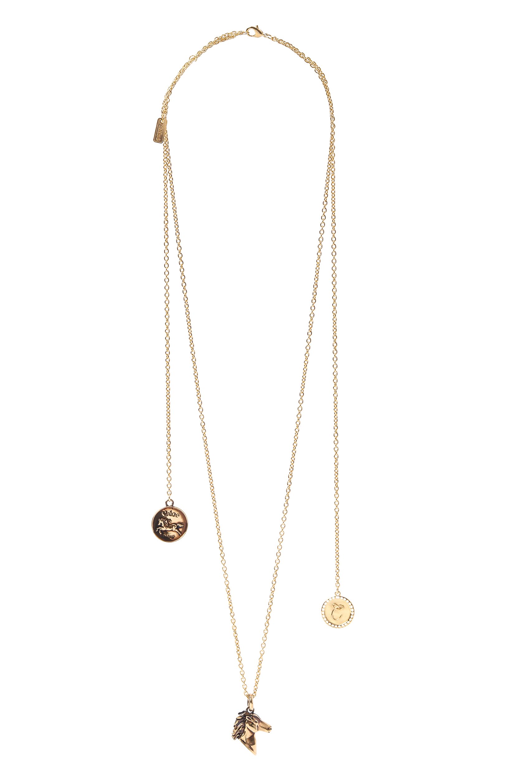 Колье CHLOÉ золотого цвета по цене 79850 руб., арт. CHC25SF006CB7, фото 1 Колье CHLOÉ, арт. CHC25SF006CB7, фото 1