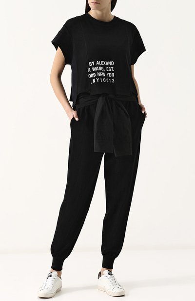Хлопковая футболка свободного кроя с круглым вырезом ALEXANDERWANG.T, арт. 4C181024E9, фото 2