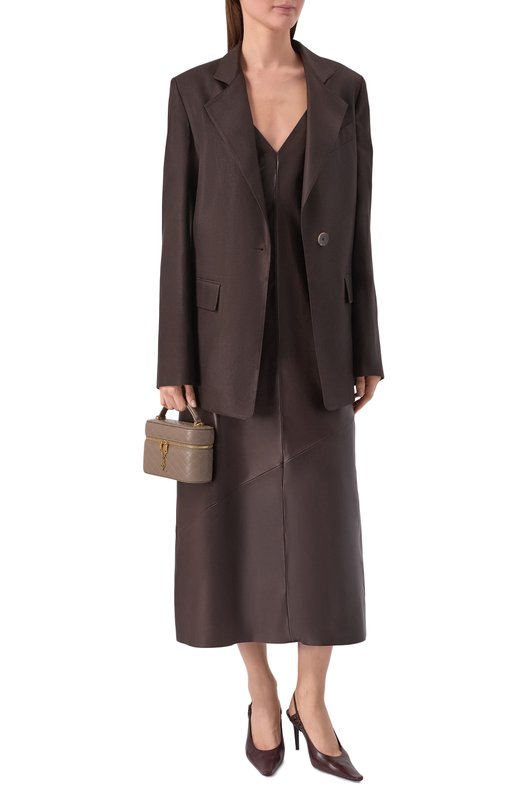 Кожаное платье MVST M26.2PW.L026/L011 NAPPA Коричневый  M26.2PW.L026/L011 NAPPA Фото 2