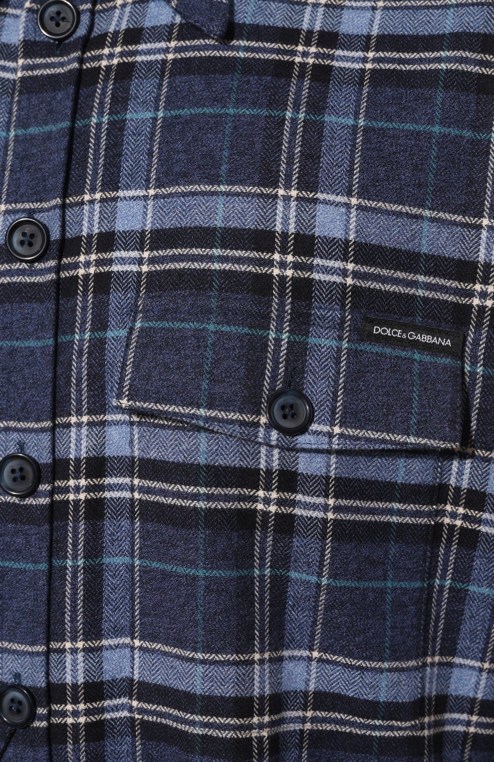 Хлопковая рубашка DOLCE & GABBANA синего цвета по цене 94450 руб., арт. G5IY9T/FQ6CX, фото 5 Хлопковая рубашка DOLCE & GABBANA, арт. G5IY9T/FQ6CX, фото 5