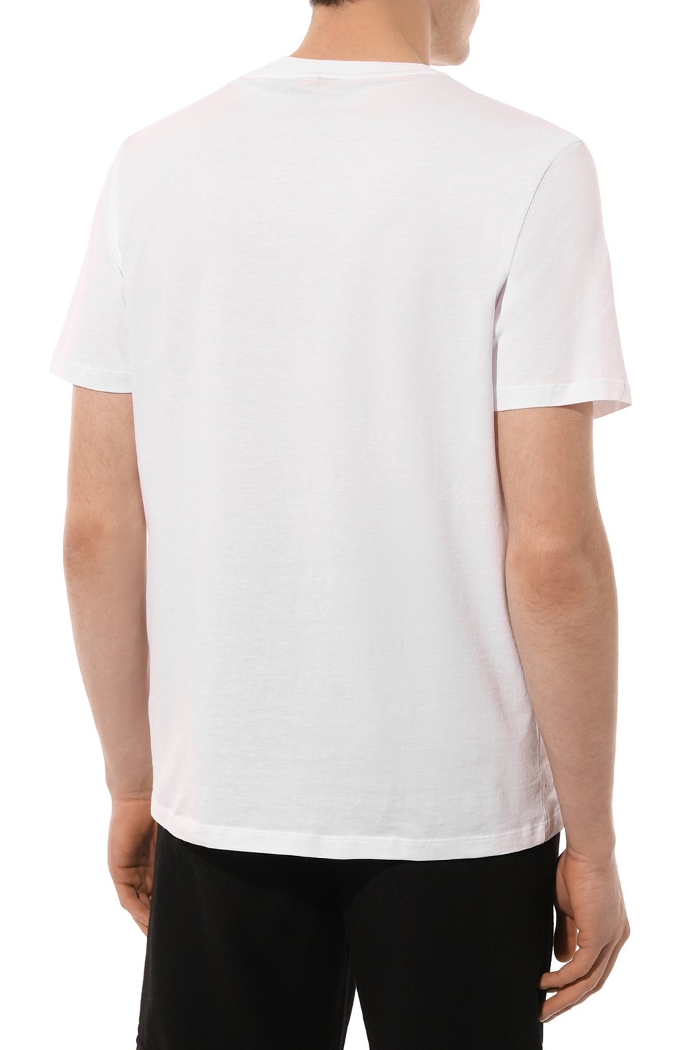 Хлопковая футболка HUGO белого цвета по цене 5975 руб., арт. 50466158, фото 4 Хлопковая футболка HUGO, арт. 50466158, фото 4