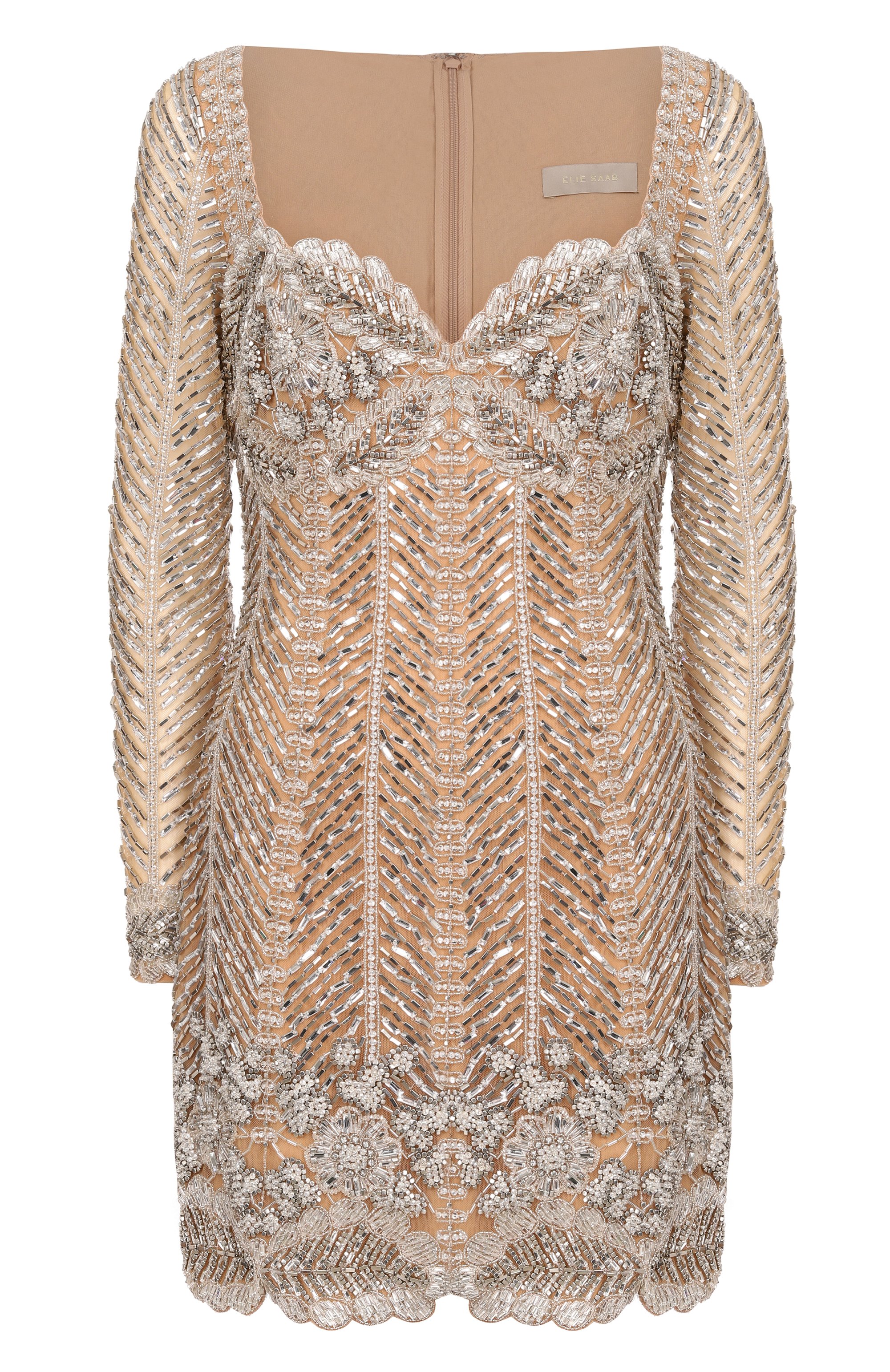 Платье с отдел�кой стразами и бисером ELIE SAAB, арт. D0930NF25/BE043, фото 1