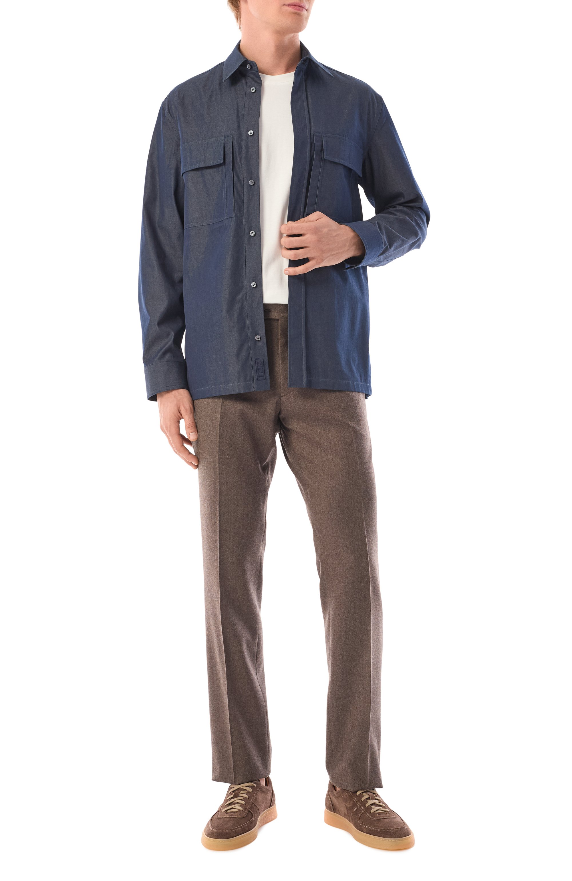 Хлопковая рубашка ZILLI, арт. SP0F01M010145006U, фото 2