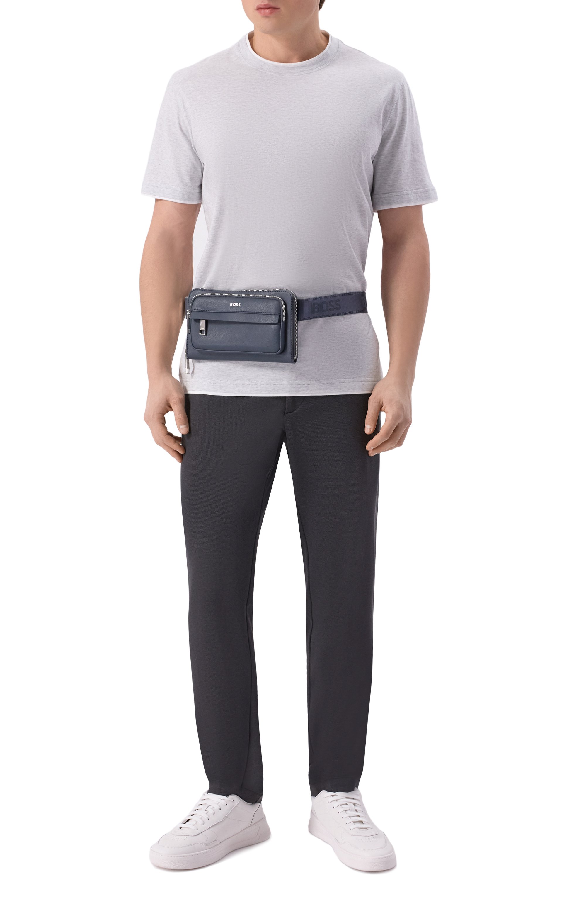 Поясная сумка zair BOSS синего цвета по цене 22450 руб., арт. 50530098, фото 7 Поясная сумка zair BOSS, арт. 50530098, фото 7