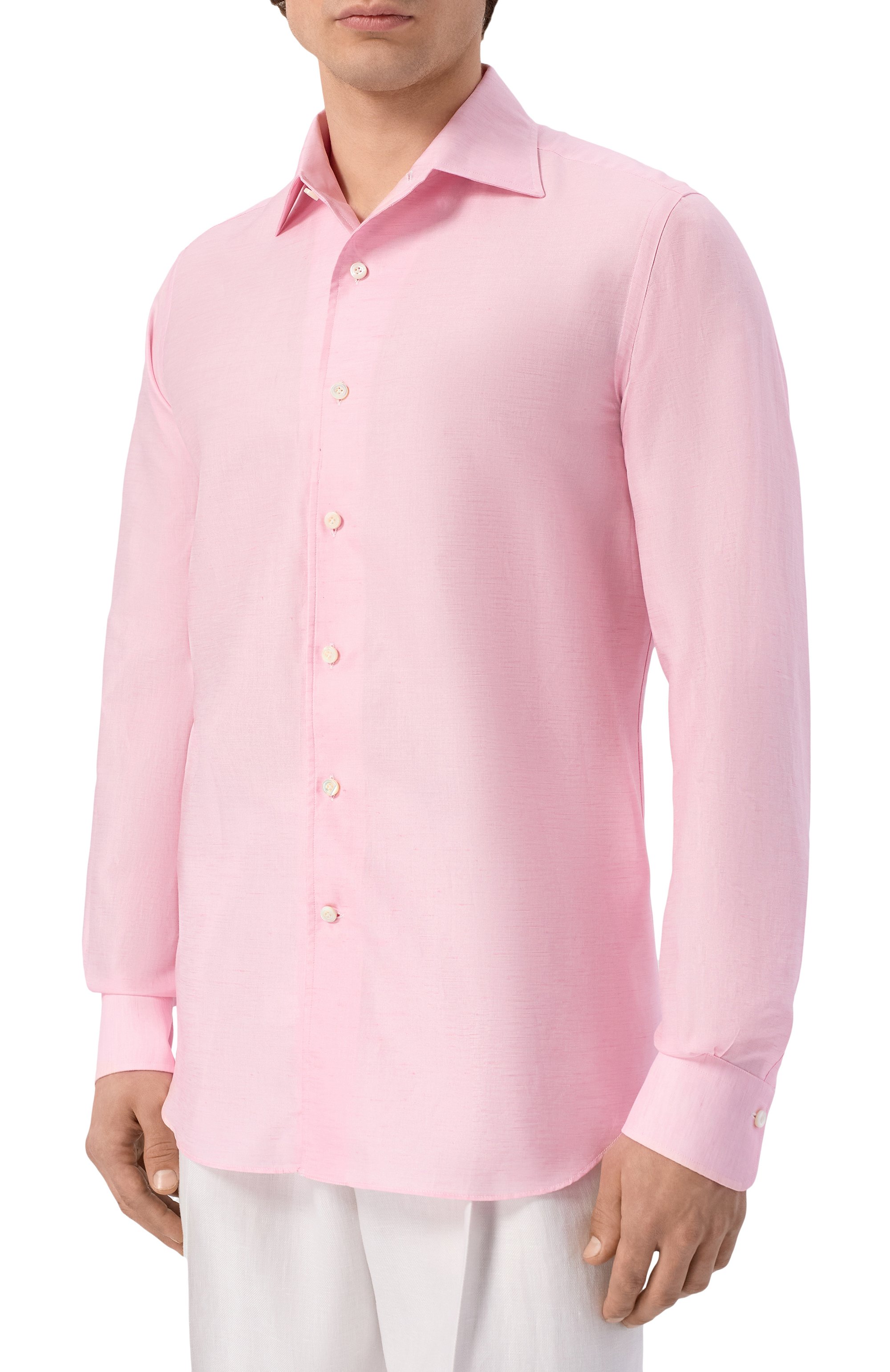 Рубашка из хлопка и льна ALESSANDRO GHERARDI, арт. D0UBLE/7670, фото 3