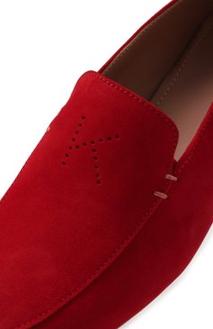 Женские замшевые лоферы KITON красного цвета, арт. D57803N01008 | Фото 7 (Материал внутренний: Натуральная кожа; Подошва: Плоская; Каблук высота: Низкий; Драгоценные камни: Проставлено; Материал внешний: Натуральная кожа, Замша; Материал сплава: Проставлено)