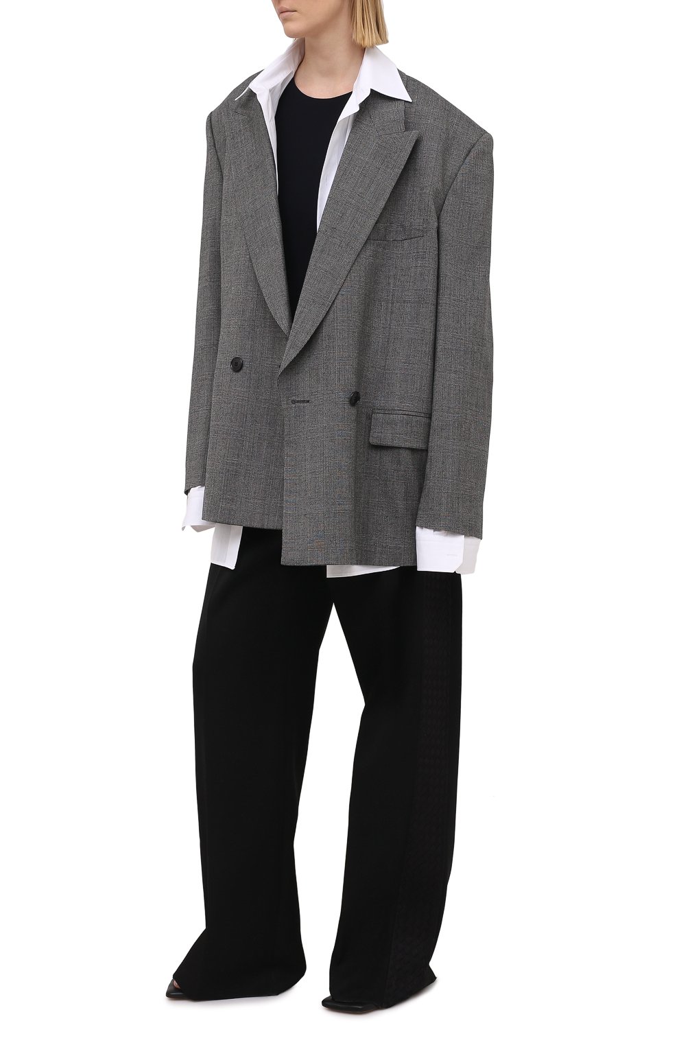Шерстяной жакет VETEMENTS, арт. WE51JA500W 1207/GREY CHECK, фото 2