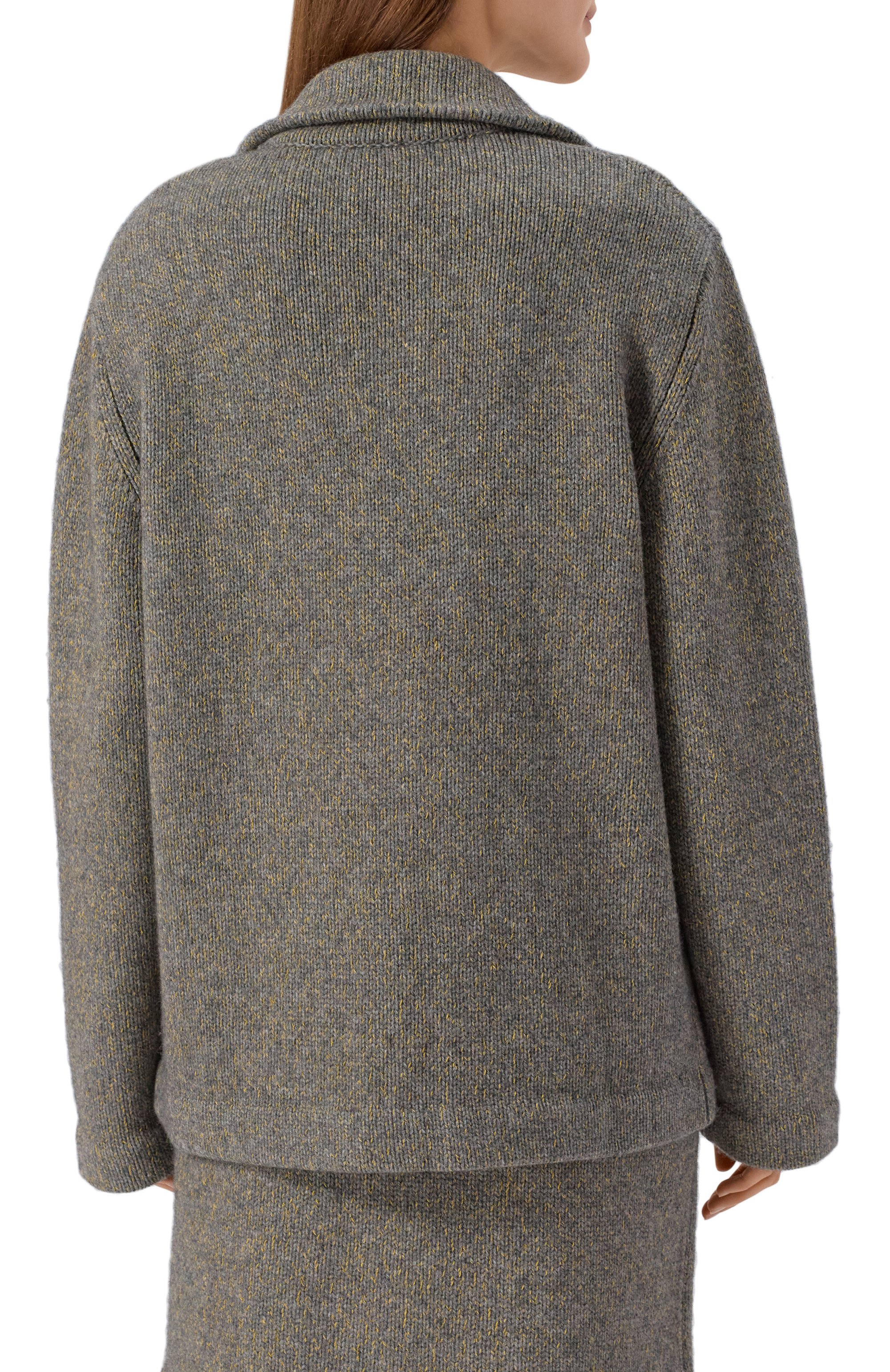 Жакет из шерсти и хлопка 12 STOREEZ серого цвета по цене 45000 руб., арт. 127815, фото 4 Жакет из шерсти и хлопка 12 STOREEZ, арт. 127815, фото 4