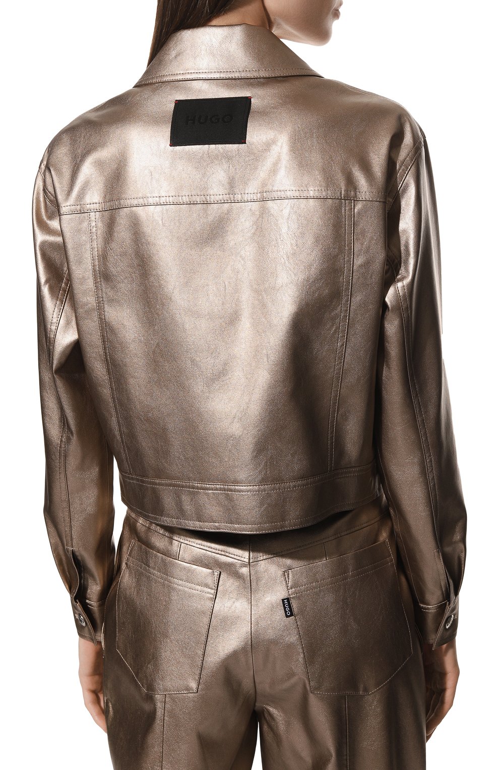 Куртка HUGO золотого цвета по цене 28050 руб., арт. 50484649, фото 4 Куртка HUGO, арт. 50484649, фото 4