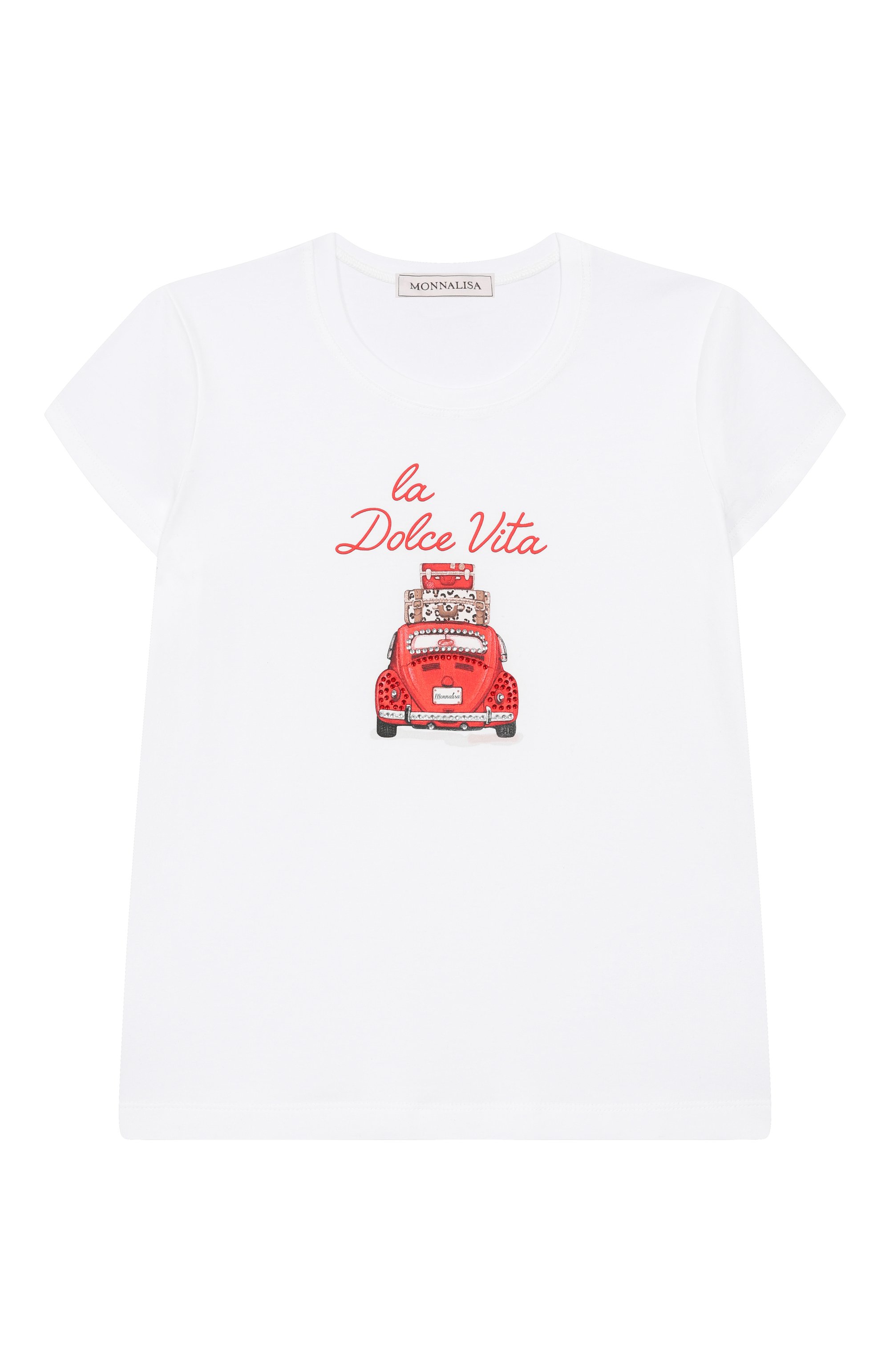 Хлопковая футболка MONNALISA, арт. 11E626, фото 1
