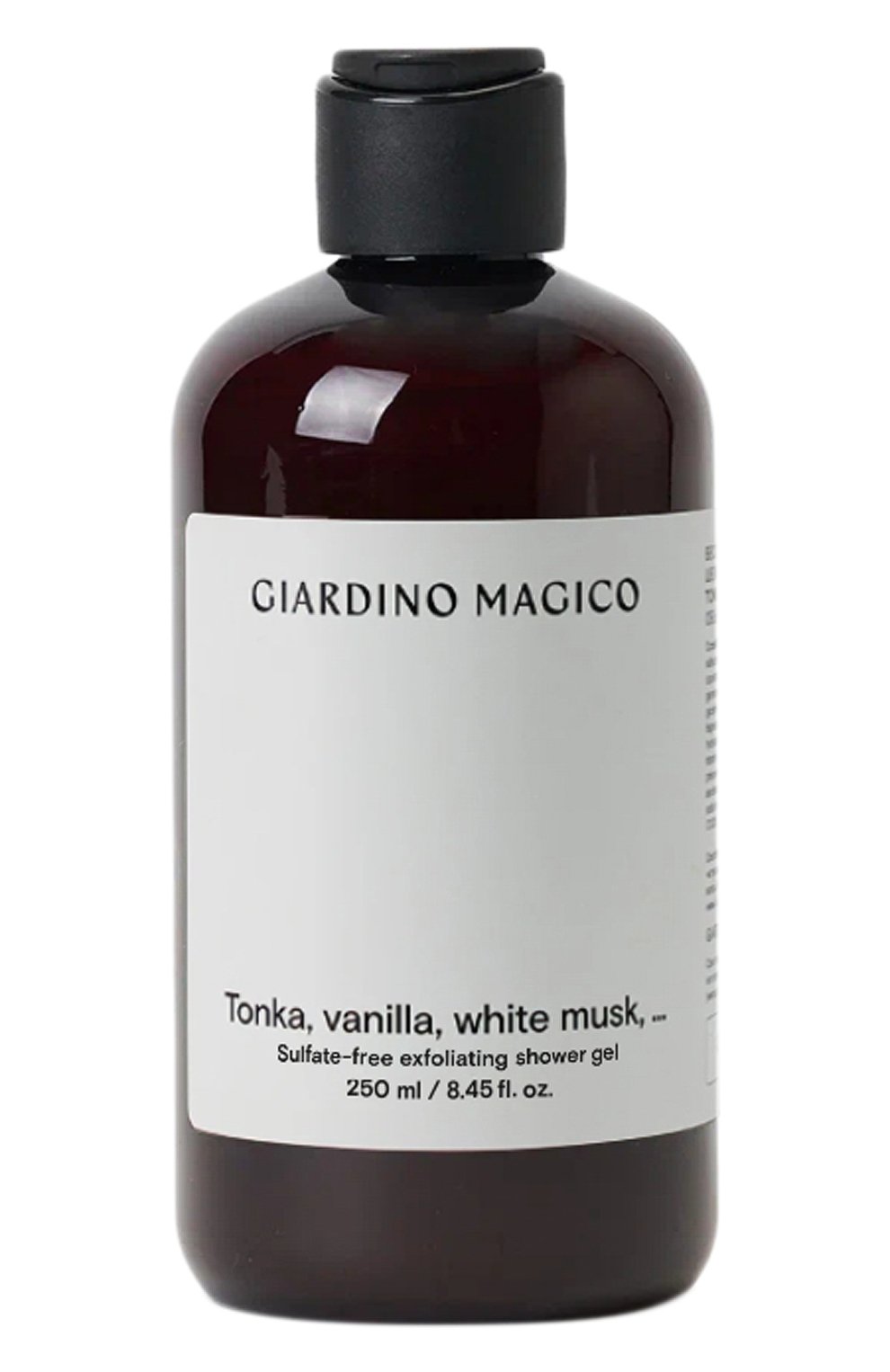 Бессульфатный гель для душа с микрогранулами кремния tonka, vanilla, white musk,… (250ml) GIARDINO MAGICO, арт. 4640200325631, фото 1