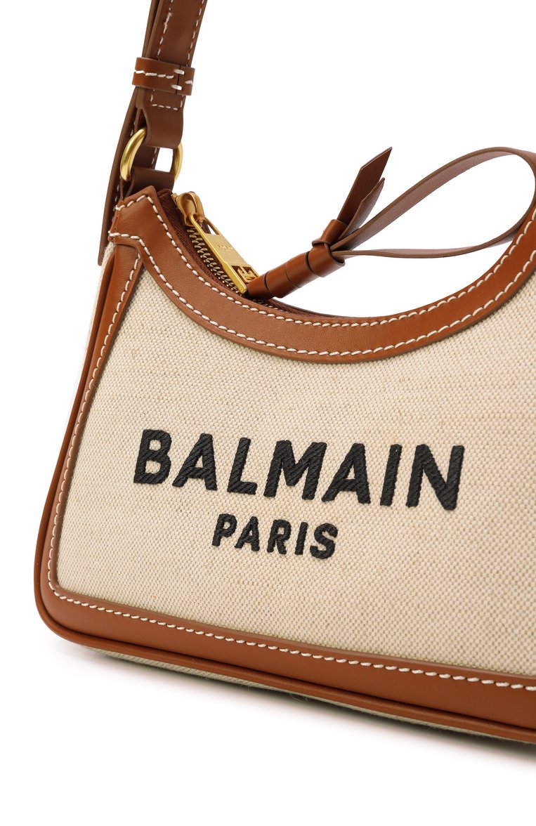 Женская сумка b-army BALMAIN светло-бежевого цвета, арт. EN1BT743/TCFE | Фото 3 (Материал: Текстиль; Размер: small)