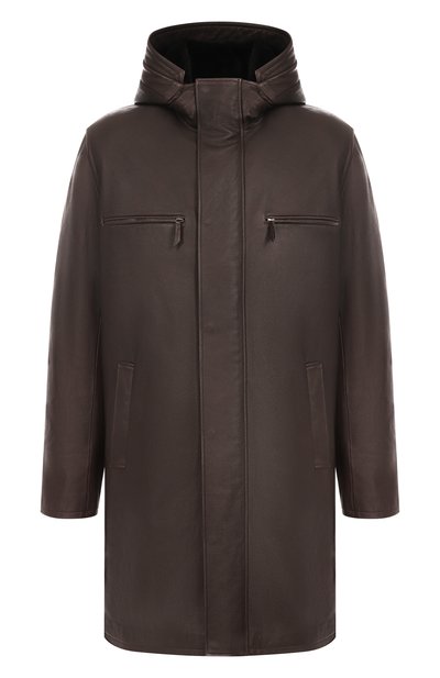 Мужское кожаное пальто с меховой подкладкой MVST, арт. HARLEM/214-00/60