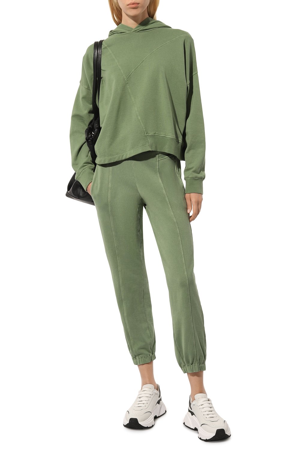 Хлопковое худи DEHA хаки цвета по цене 12250 руб., арт. D83112, фото 2 Хлопковое худи DEHA, арт. D83112, фото 2