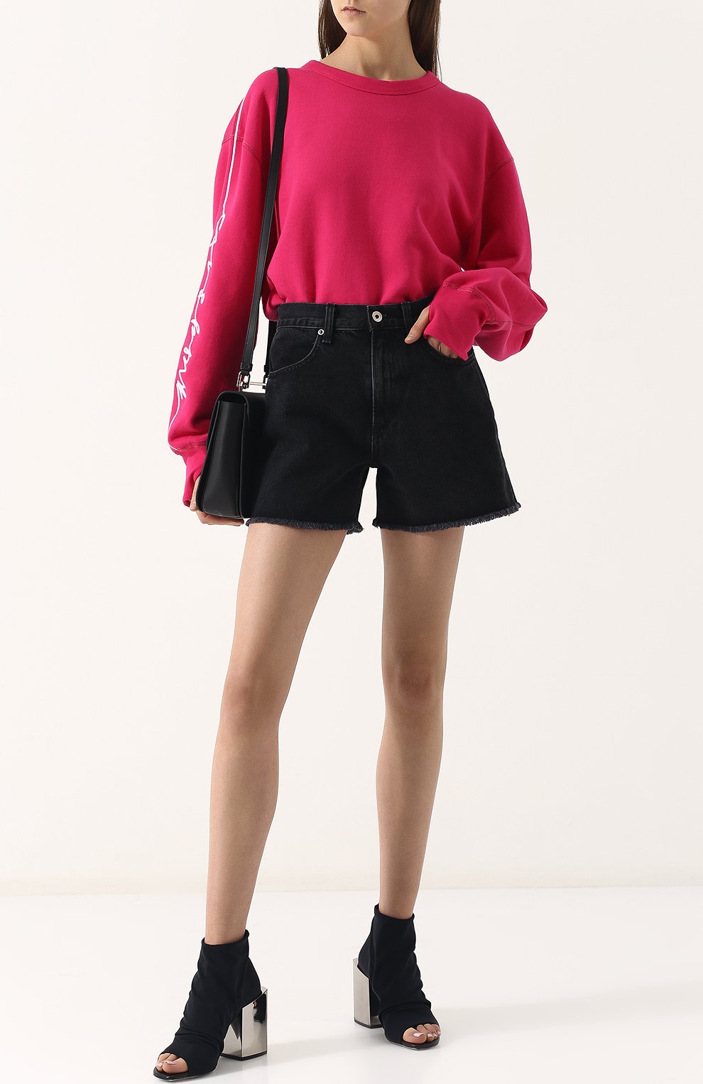 Однотонный хлопковый свитшот свободного кроя RAG AND BONE, арт. W282T22CG, фото 2