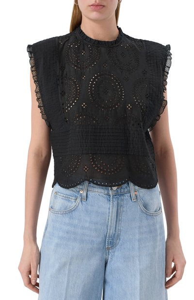 Хлопковый топ BOSS ORANGE, арт. 50538349, фото 3